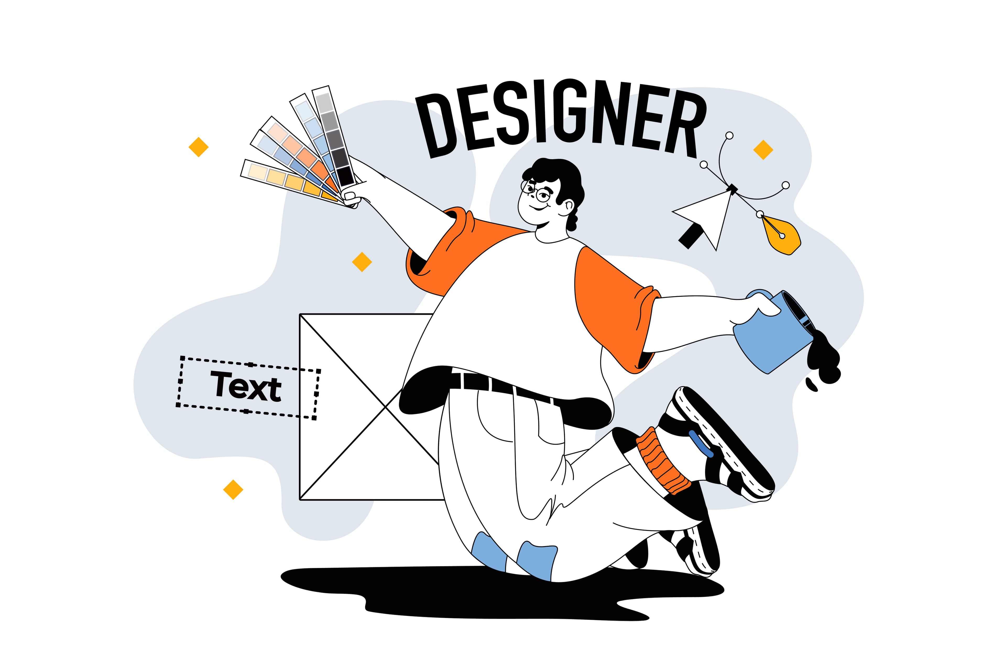 Find your designer topic featured image showing an illustration of an designer.