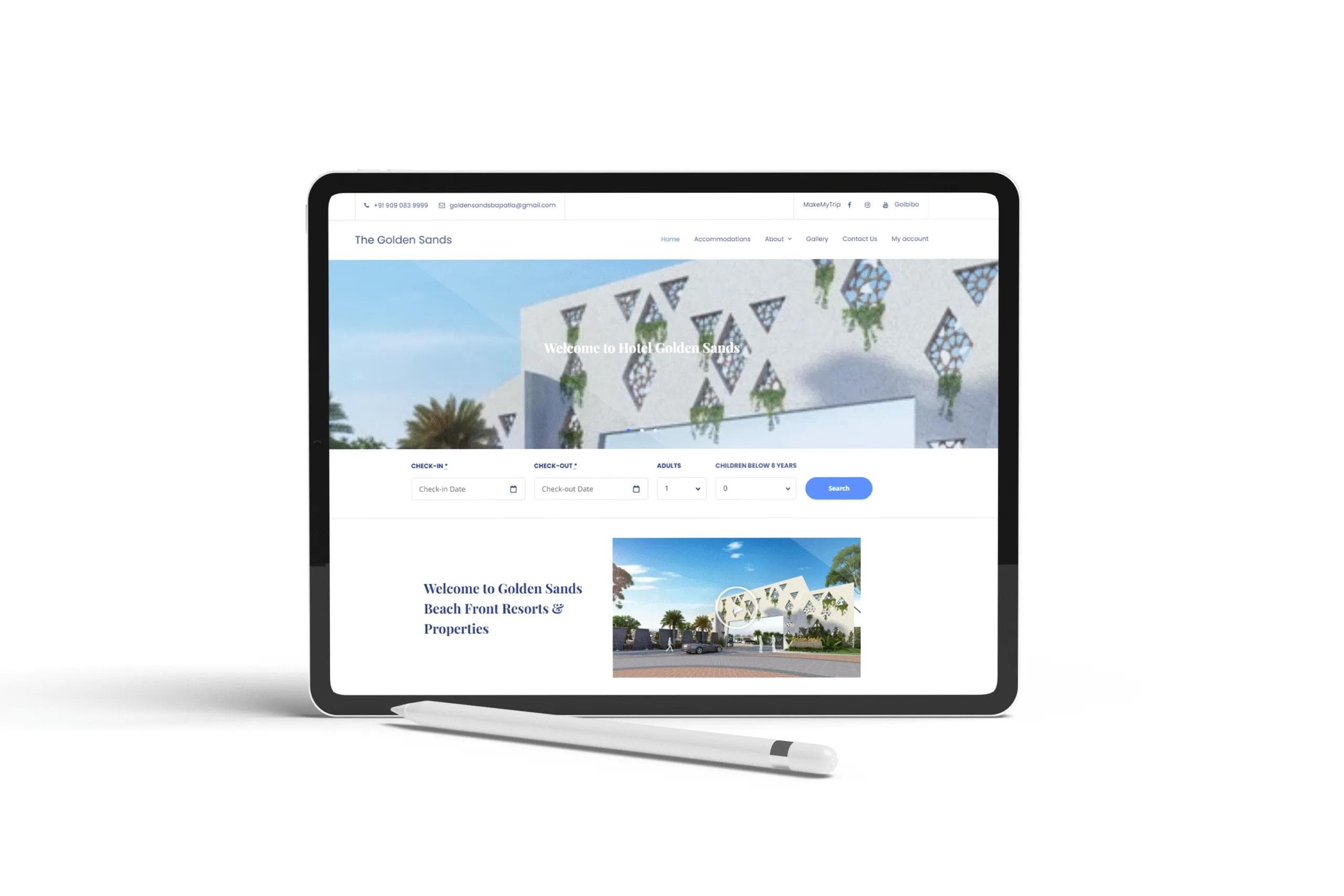 Yaganti Durga Prasad - Golden Sands Resorts eCommerce Website